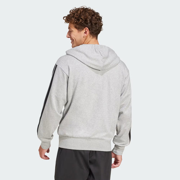 adidas 3 Stripe FZ Fleece Hoodie
