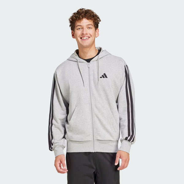 adidas 3 Stripe FZ Fleece Hoodie