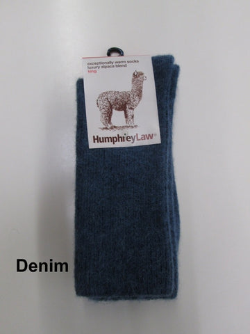 Humphrey Law Alpaca/Wool Sock-Denim