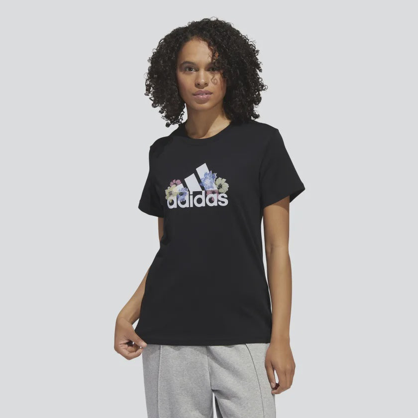 adidas Floral Graphic Tee Cooneys Clothing Footwear