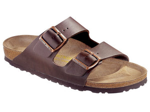 Birkenstock sandals have 2 adjustable straps and a magical cork footbed that conforms to the shape of your foot.