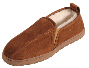 Charlie is a sheepskin slipper by Mi Woollies. It has a lush sheepskin inner attached to a suede outer and has a sole that can be worn outside.