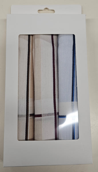 Mens Woven Hankerchief 3PK