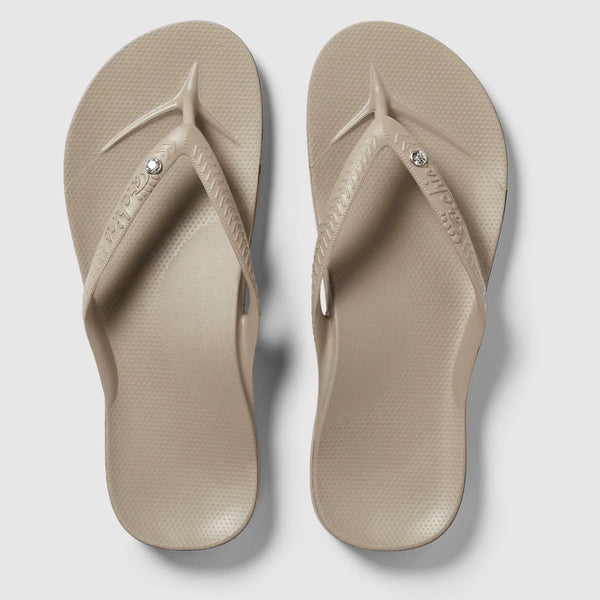 Archies Arch Support Jandals Crystal Taupe