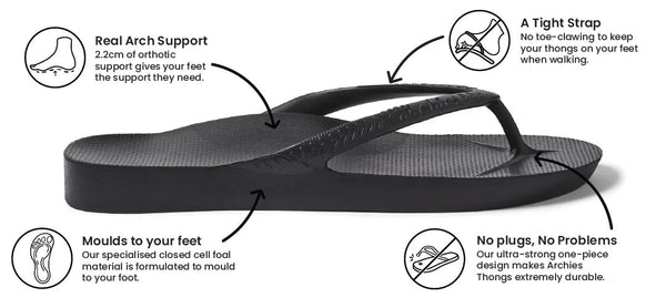 Archies Arch Support Jandals Classic Brown