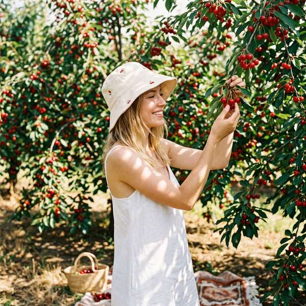 Head Start Cherry Cotton Bucket Hat