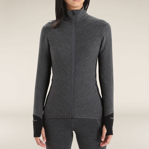 Icebreaker W Descender LS Zip Jet