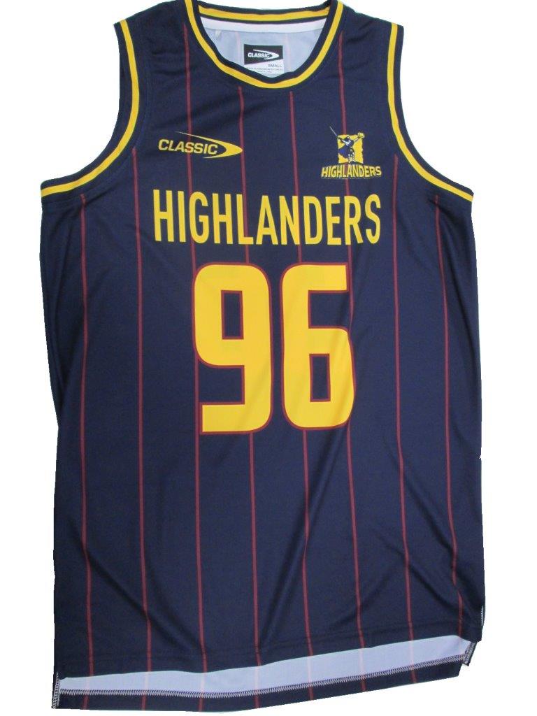 Highlanders Super Rugby Basketball Singlet 2024