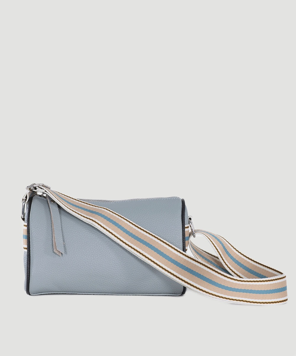 Sassy Duck Napoli Leather Cross Body Bag Blue