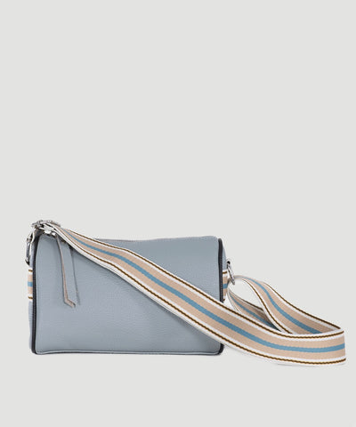 Sassy Duck Napoli Leather Cross Body Bag Blue
