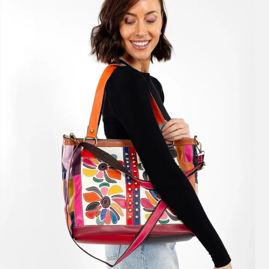 Sassy Duck Botanica Leather Tote