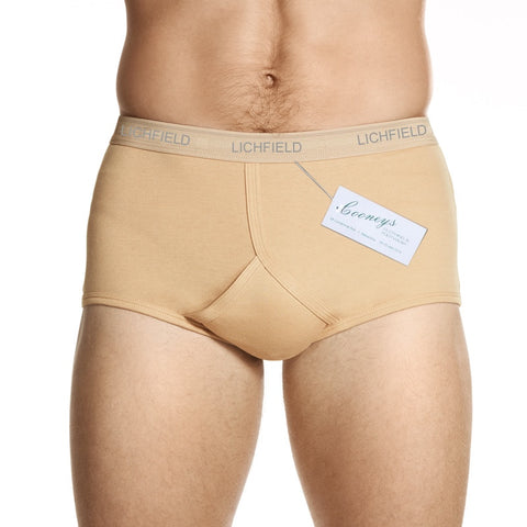 Y-Front Briefs-Natural