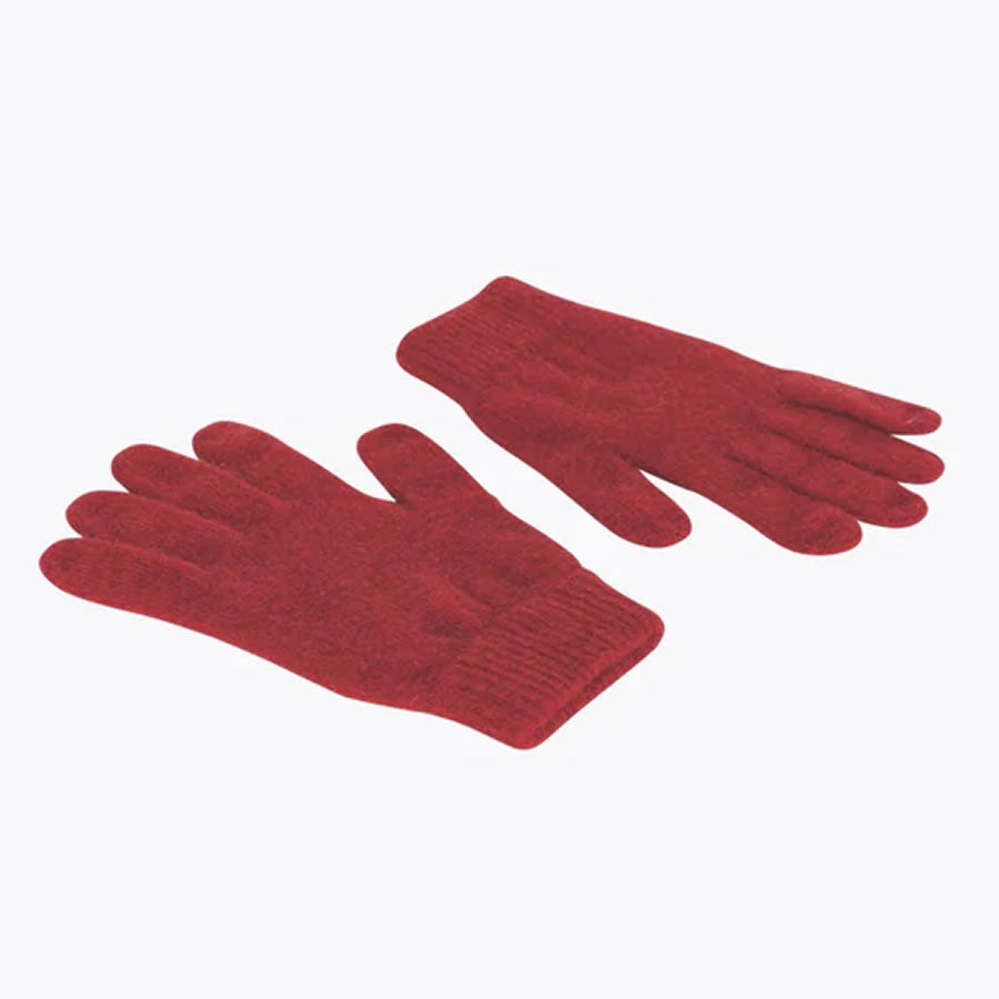 Merino Possum Gloves - Berry