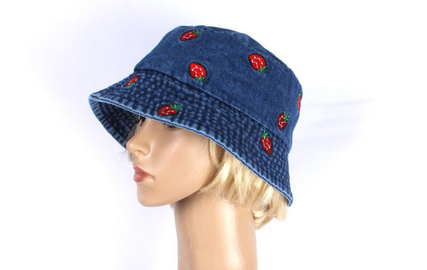 Head Start Strawberry Denim Bucket Hat