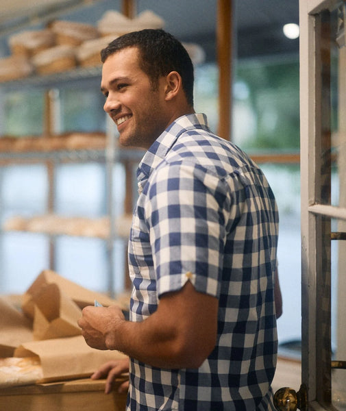 Swanndri Rings Beach S/S Shirt Navy