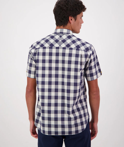 Swanndri Rings Beach S/S Shirt Navy