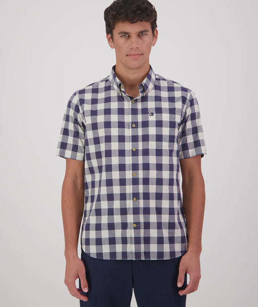 Swanndri Rings Beach S/S Shirt Navy