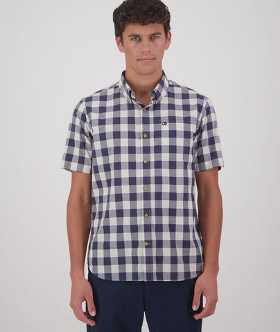 Swanndri Rings Beach S/S Shirt Navy