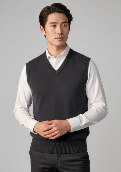 Mens Woolmix Vest-Black
