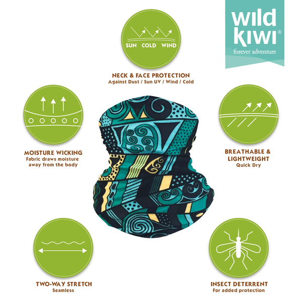 Wild Kiwi Bandana-Koru