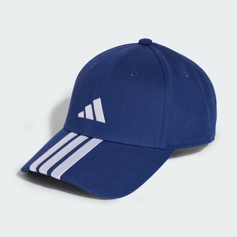 adidas 3-Stripes Cotton Baseball Cap Blue
