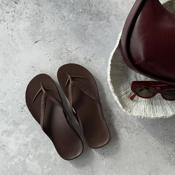 Archies Arch Support Jandals Classic Brown