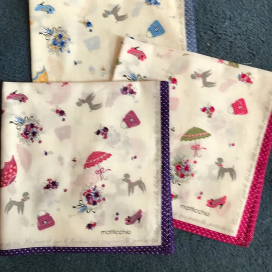 Ladies Large Handkerchief - Poodle