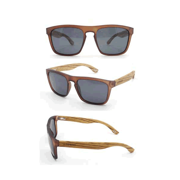 Wild Kiwi Sunglasses Zebrawood 504SG