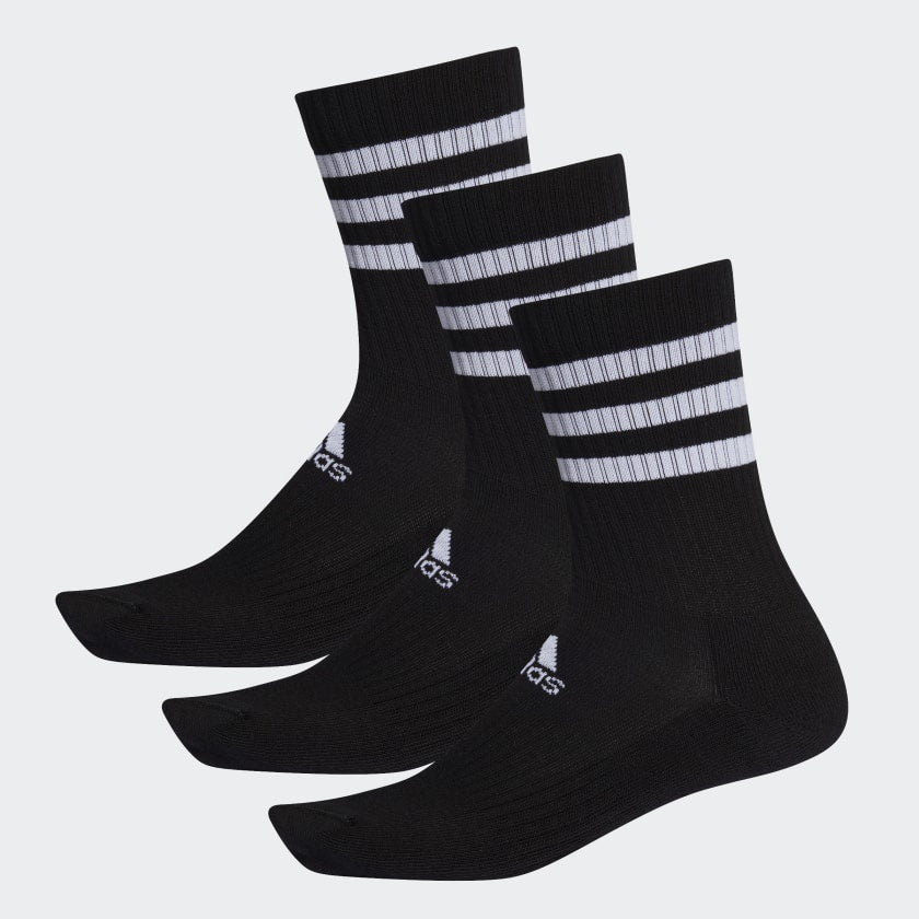 adidas 3-Stripe Cushioned Crew 3pk