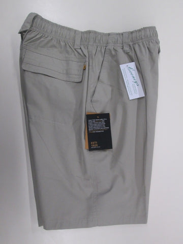 Savane Elastic waist Shorts-Khaki