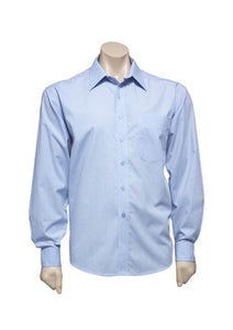 Micro Check LS Shirt-Sky