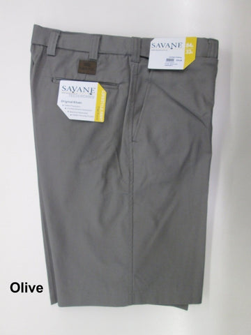 Savane Flat Front Dress Short-Olive