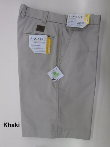 Savane Flat Front Dress Short-Khaki