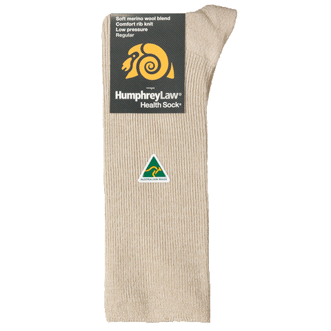 Humphrey Law 60% Wool Health sock-Sand