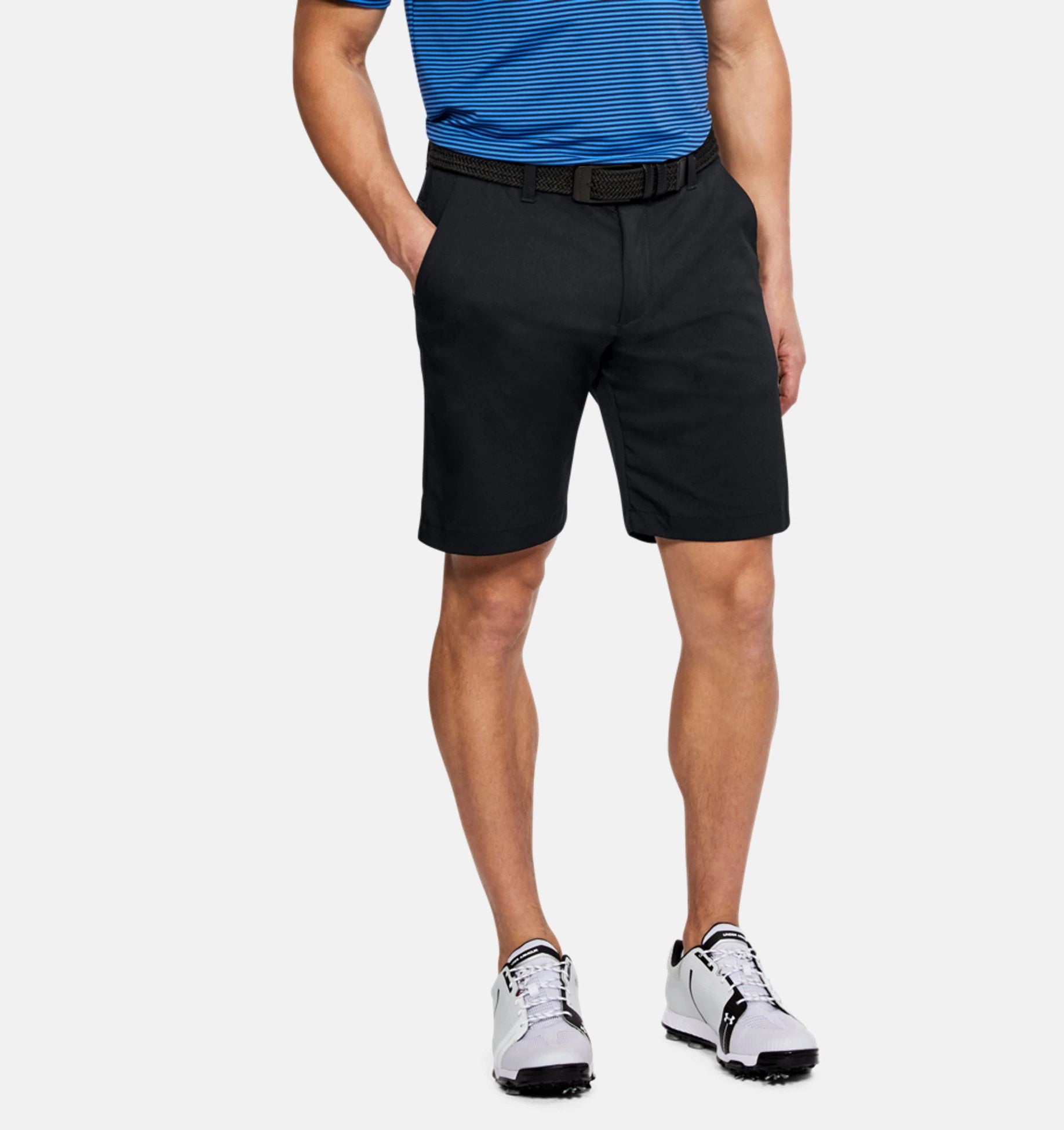 Under Armour Takeover gold shorts are stylish and have elastane for stretch comfort