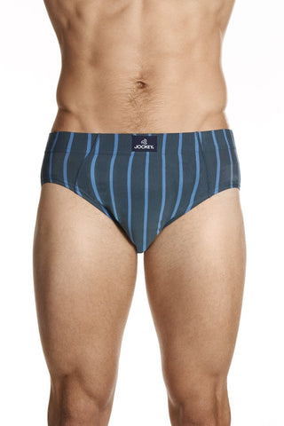 Jockey Sports Stripe Brief-Granite