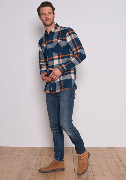 Brakeburn Orange Check Flannel