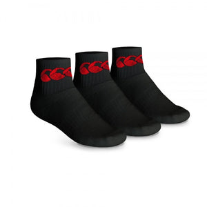 CCC Cotton Sport Crew 3 Pack-Black