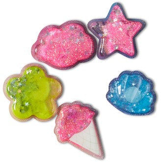 Jibbitz Squish Glitter Icons 5 Pack