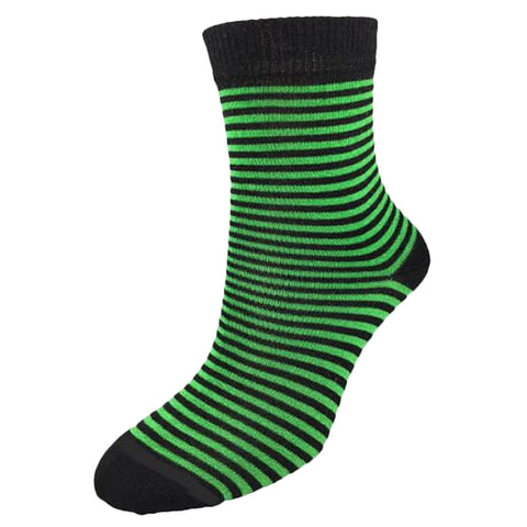 Duthie & Bull Kids Merino Sock Stripe Green