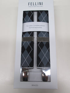 Fellini 35mm Leather Back Braces-34Argyle