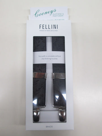 Fellini 35mm Fancy Leather Back Braces