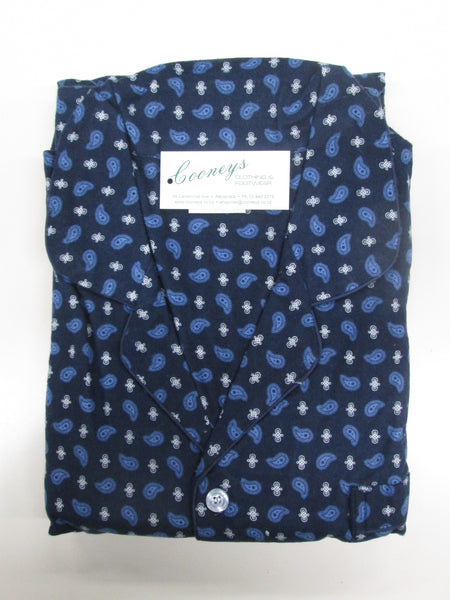 Men's Flannelette Pyjama's-Navy