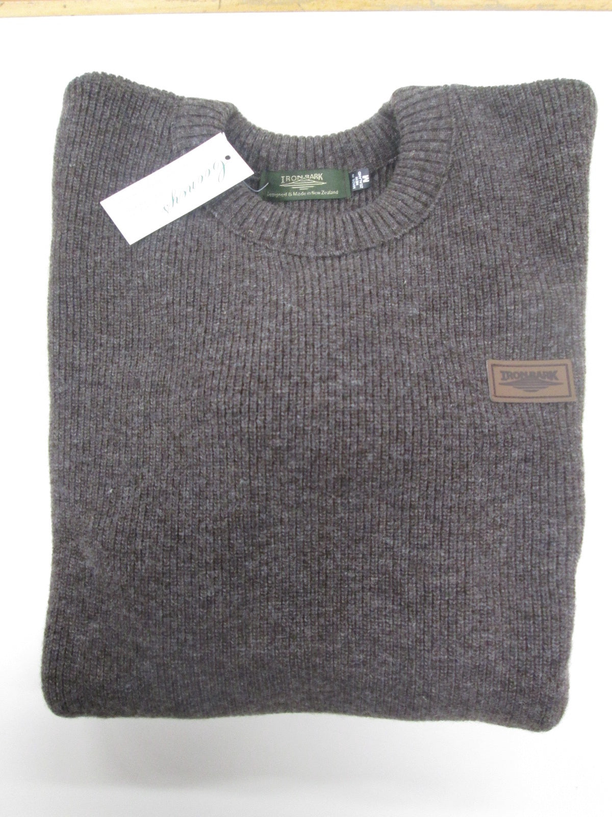 Ironbark 100%Wool Fisherknit Crew