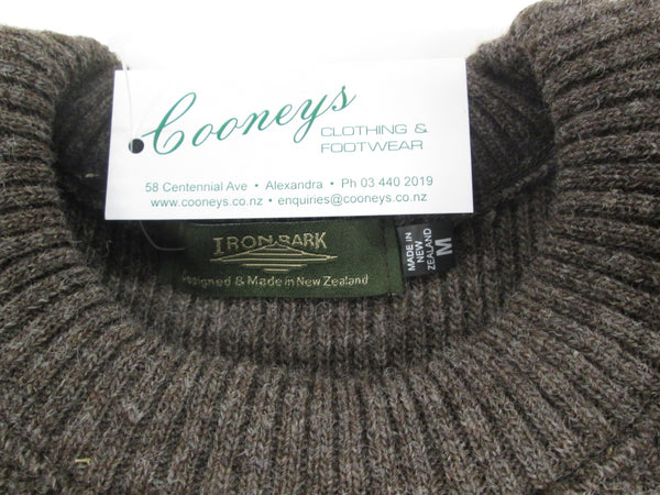 Ironbark 100%Wool Fisherknit Crew