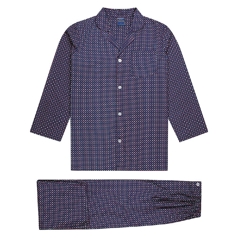 Men's Long Tradition Pyjamas Burgundy