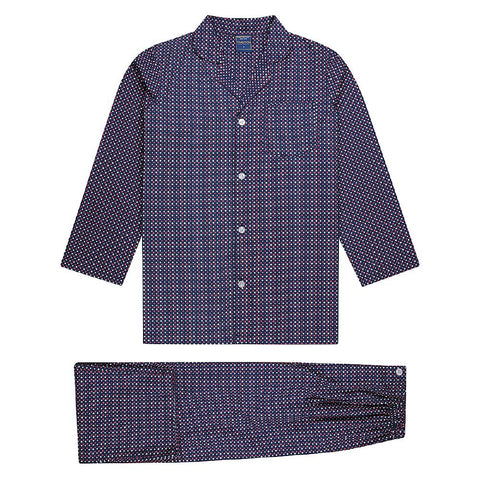 Men's Long Tradition Pyjamas Burgundy