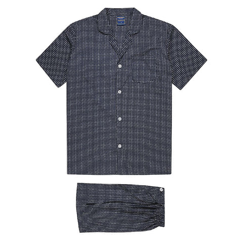Men's Shorty Tradition Pyjamas-Navy