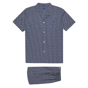 Men's Shorty Tradition Pyjamas-Dk Blue