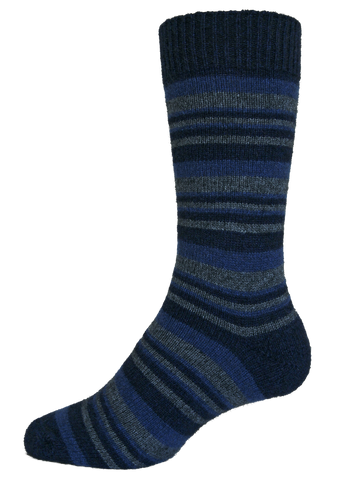 Merino Possum Mini Striped Sock Blue